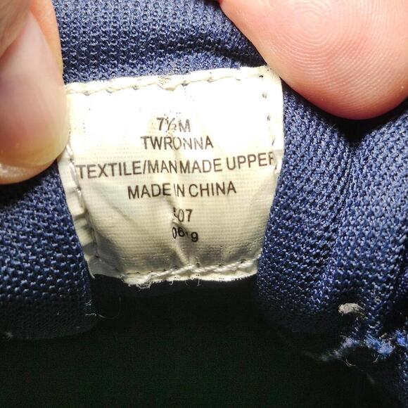 Tommy Hilfiger Women's Navy Blue Sneakers with Red, Silver, and Purple Stripes - Picture 9 of 9